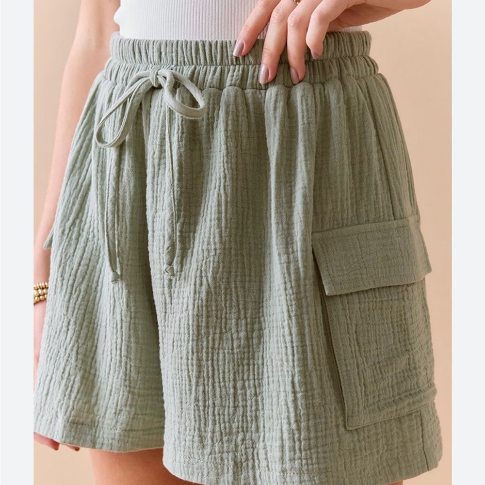 Women's Green Casual Shorts